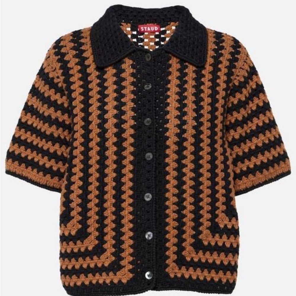 Women's Brown Mabel Cotton Crochet Top